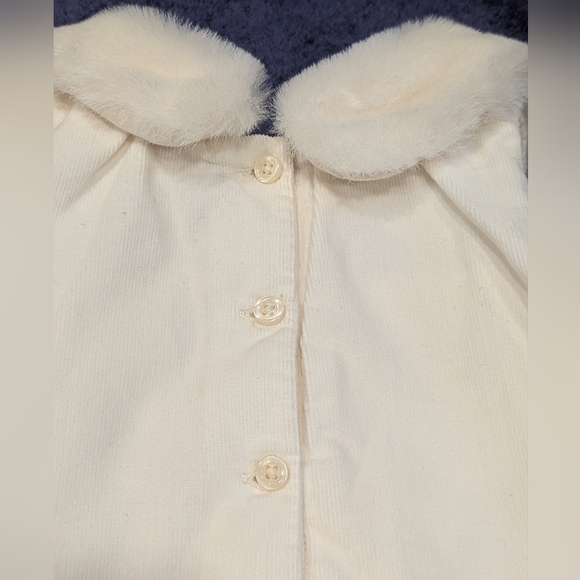 NWT...Baby Gap soft faux fur collared sleeveless corduroy dress (18-24 months) - Picture 7 of 11